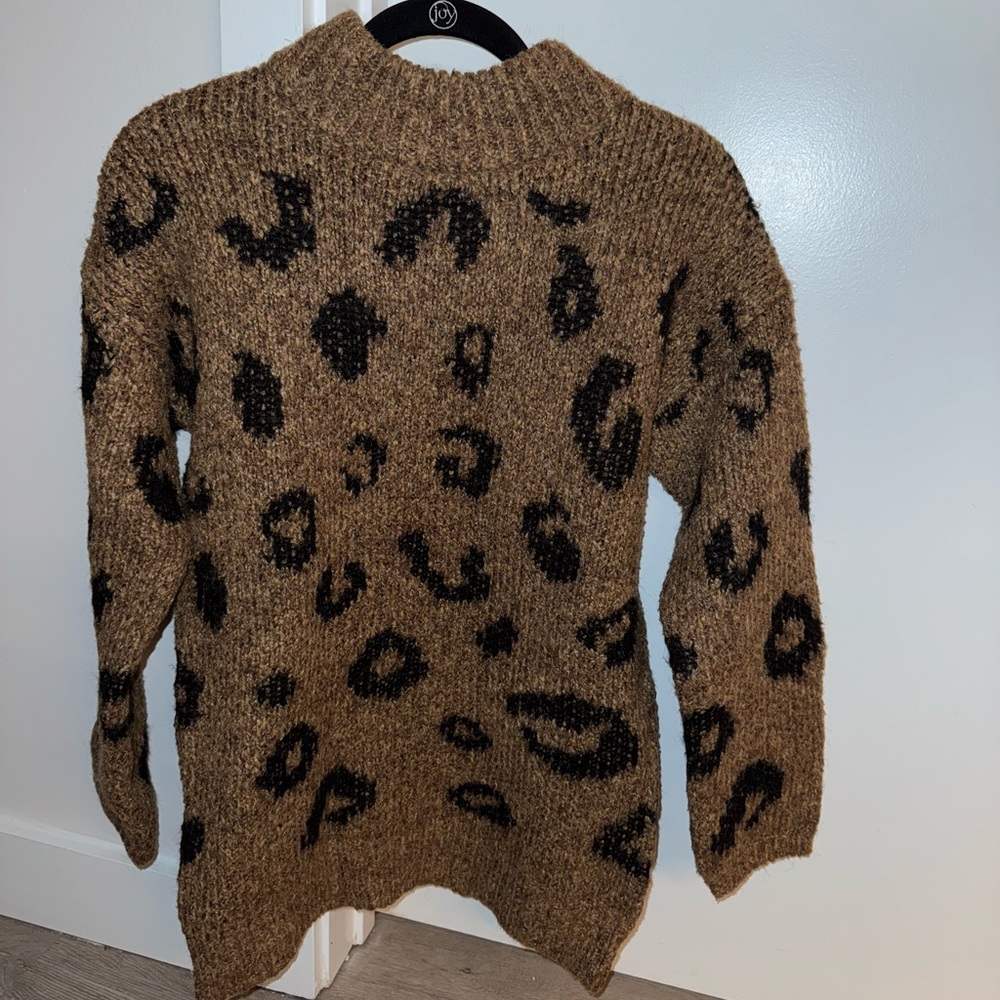 Print knit sweater